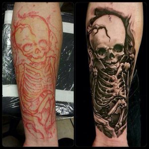 03.Freehand felrajz és a kész munka. Az alkotó Toxic